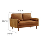 EEI-6943 Kellan Vegan Leather Loveseat by Modway