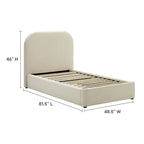 MOD-7137 Keynote Performance Velvet Curved Twin Platform Bed by Modway