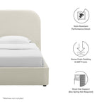 MOD-7137 Keynote Performance Velvet Curved Twin Platform Bed by Modway