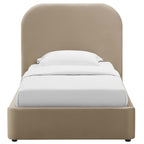 MOD-7137 Keynote Performance Velvet Curved Twin Platform Bed by Modway