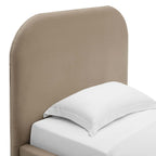 MOD-7137 Keynote Performance Velvet Curved Twin Platform Bed by Modway