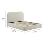 MOD-7138 Keynote Upholstered Fabric Curved Full Platform Bed by Modway
