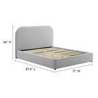 MOD-7140 Keynote Upholstered Fabric Curved Queen Platform Bed by Modway