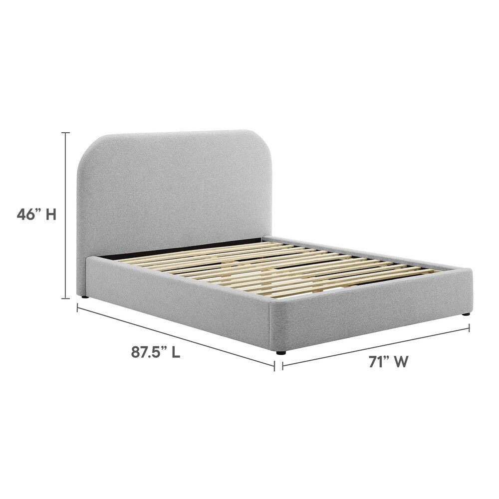 MOD-7140 Keynote Upholstered Fabric Curved Queen Platform Bed by Modway
