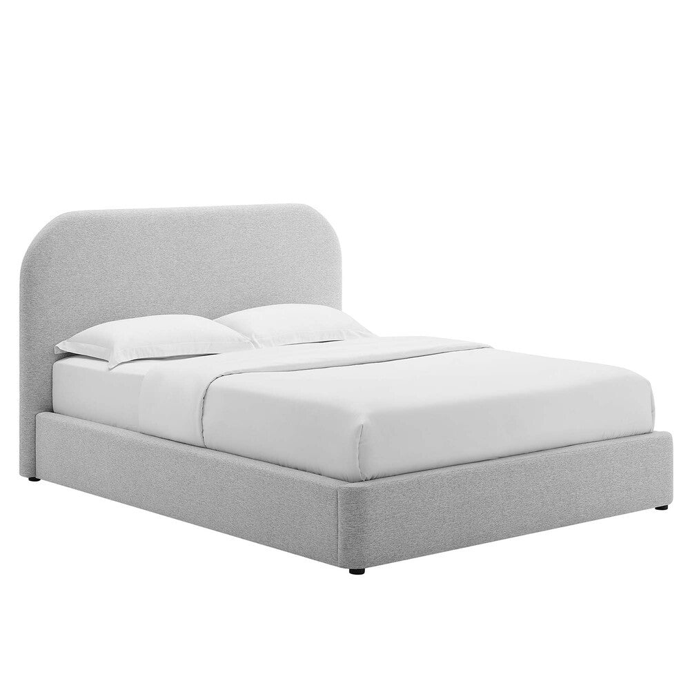 MOD-7140 Keynote Upholstered Fabric Curved Queen Platform Bed by Modway