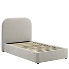 MOD-7136 Keynote Upholstered Fabric Curved Twin Platform Bed by Modway