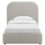 MOD-7136 Keynote Upholstered Fabric Curved Twin Platform Bed by Modway