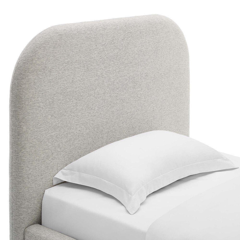 MOD-7136 Keynote Upholstered Fabric Curved Twin Platform Bed by Modway