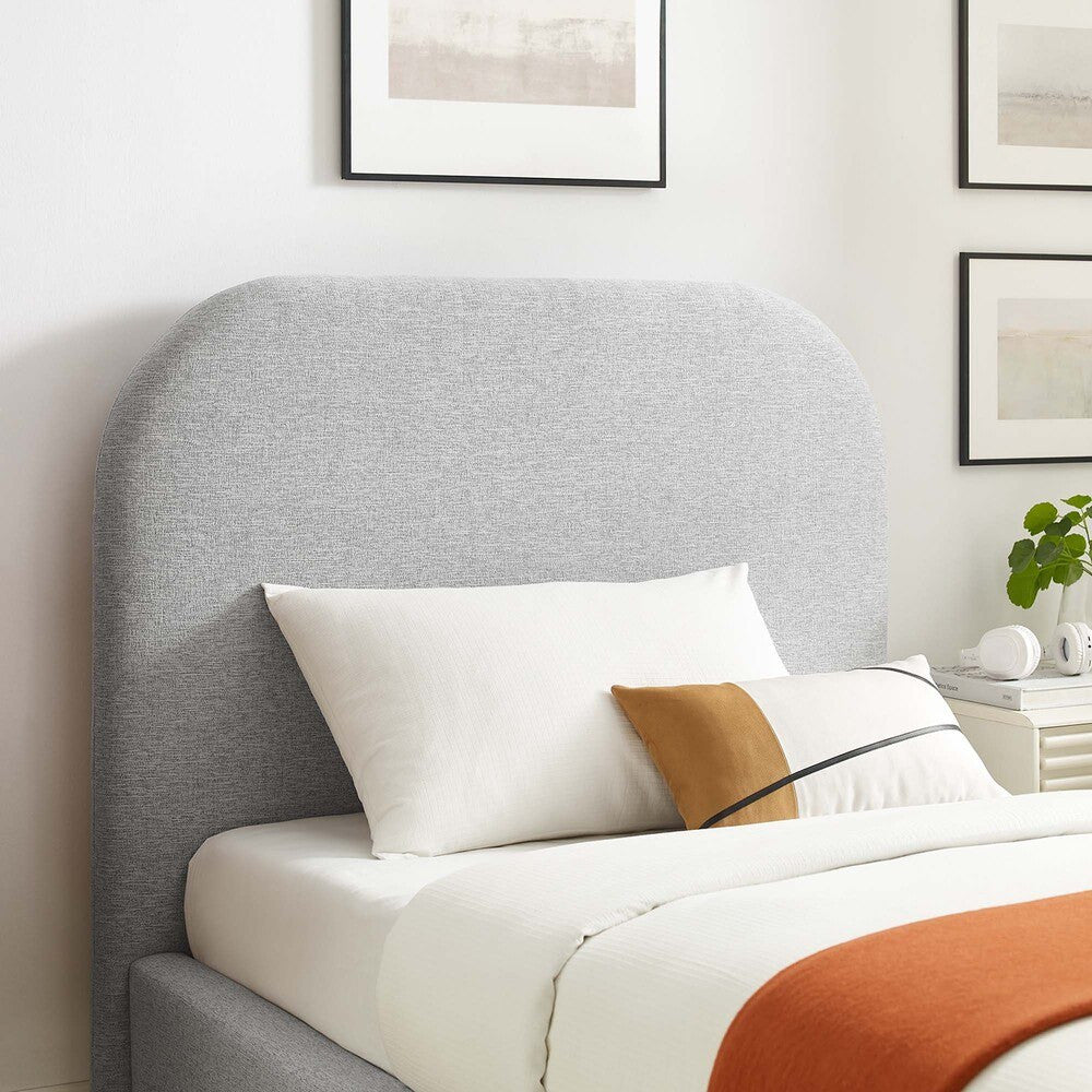 MOD-7136 Keynote Upholstered Fabric Curved Twin Platform Bed by Modway