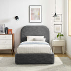 MOD-7136 Keynote Upholstered Fabric Curved Twin Platform Bed by Modway