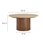EEI-7170-WAL-TRV Kioni Round Travertine Coffee Table by Modway