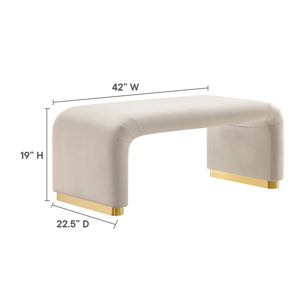 EEI-6735 Koda Performance Velvet Waterfall Ottoman by Modway