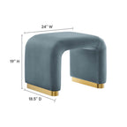 EEI-6733 Koda Performance Velvet Waterfall Stool by Modway
