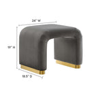 EEI-6733 Koda Performance Velvet Waterfall Stool by Modway