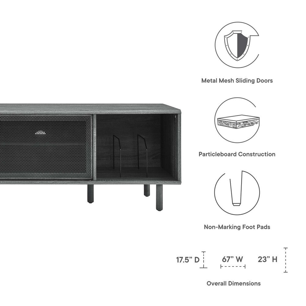 EEI-6236 Kurtis 67" TV and Vinyl Record Stand by Modway