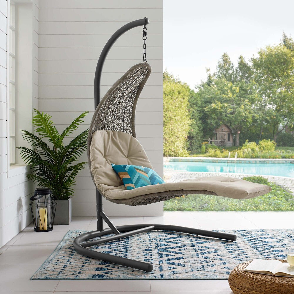EEI-2952 Landscape Hanging Chaise Lounge Outdoor Patio Swing Chair by Modway