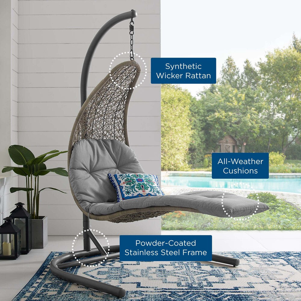 EEI-2952 Landscape Hanging Chaise Lounge Outdoor Patio Swing Chair by Modway