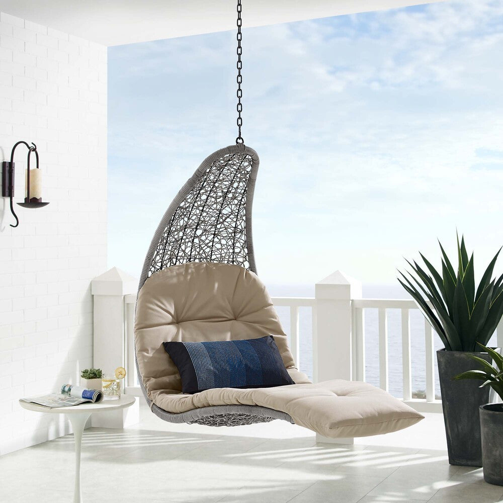 EEI-4589 Landscape Hanging Chaise Lounge Outdoor Patio Swing Chair by Modway