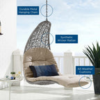 EEI-4589 Landscape Hanging Chaise Lounge Outdoor Patio Swing Chair by Modway