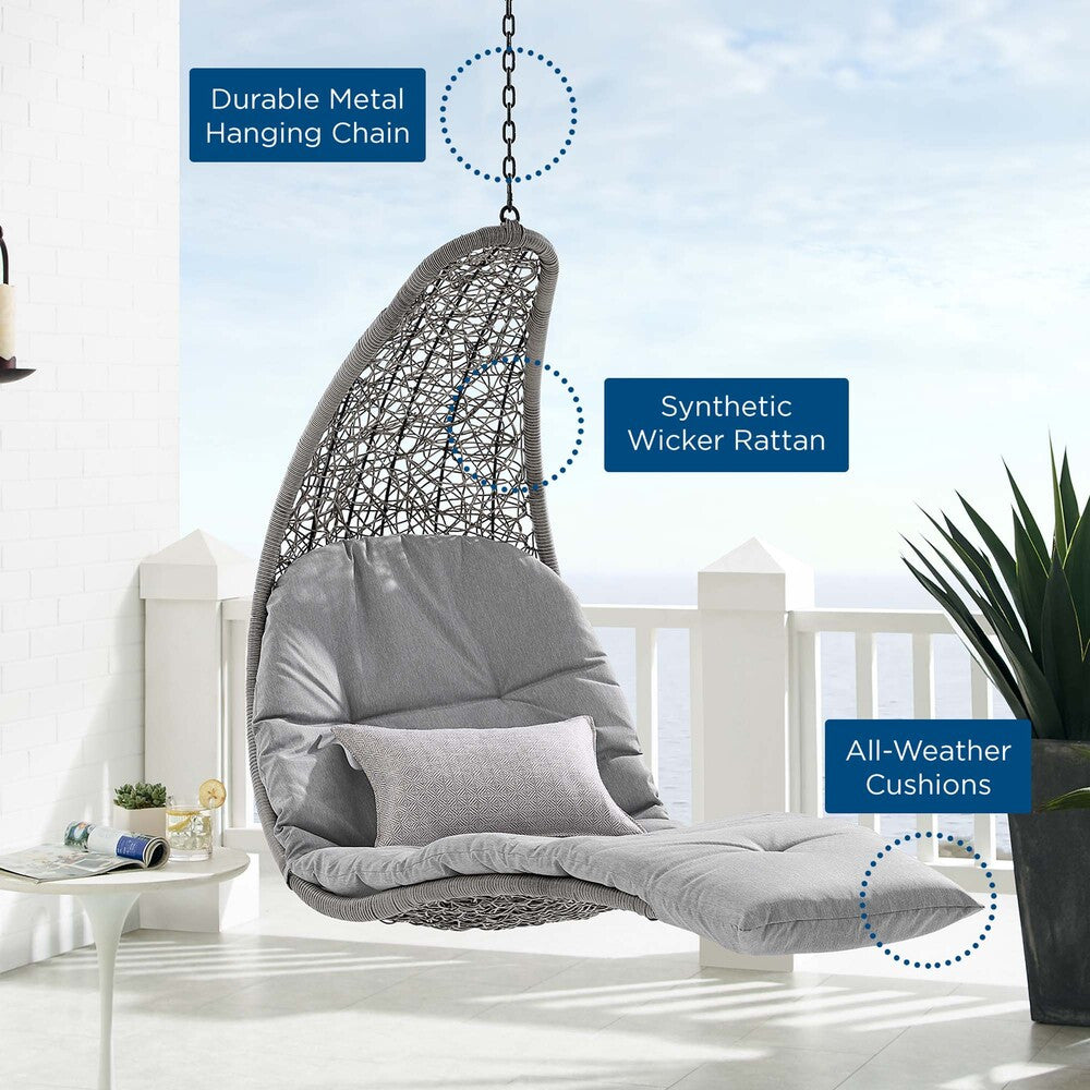 EEI-4589 Landscape Hanging Chaise Lounge Outdoor Patio Swing Chair by Modway