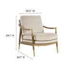 Modway Langford Performance Velvet Accent Armchair by Modway-EEI-7056