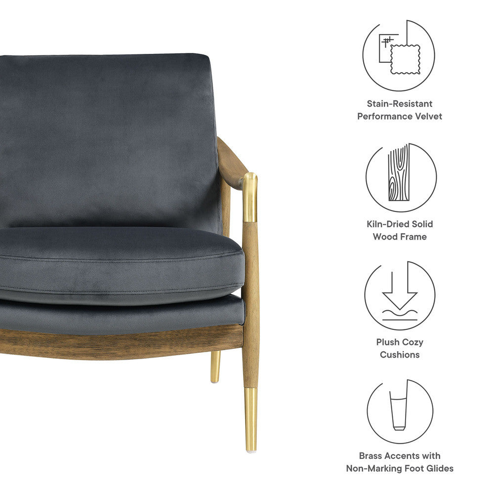 Modway Langford Performance Velvet Accent Armchair by Modway-EEI-7056
