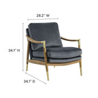 Modway Langford Performance Velvet Accent Armchair by Modway-EEI-7056