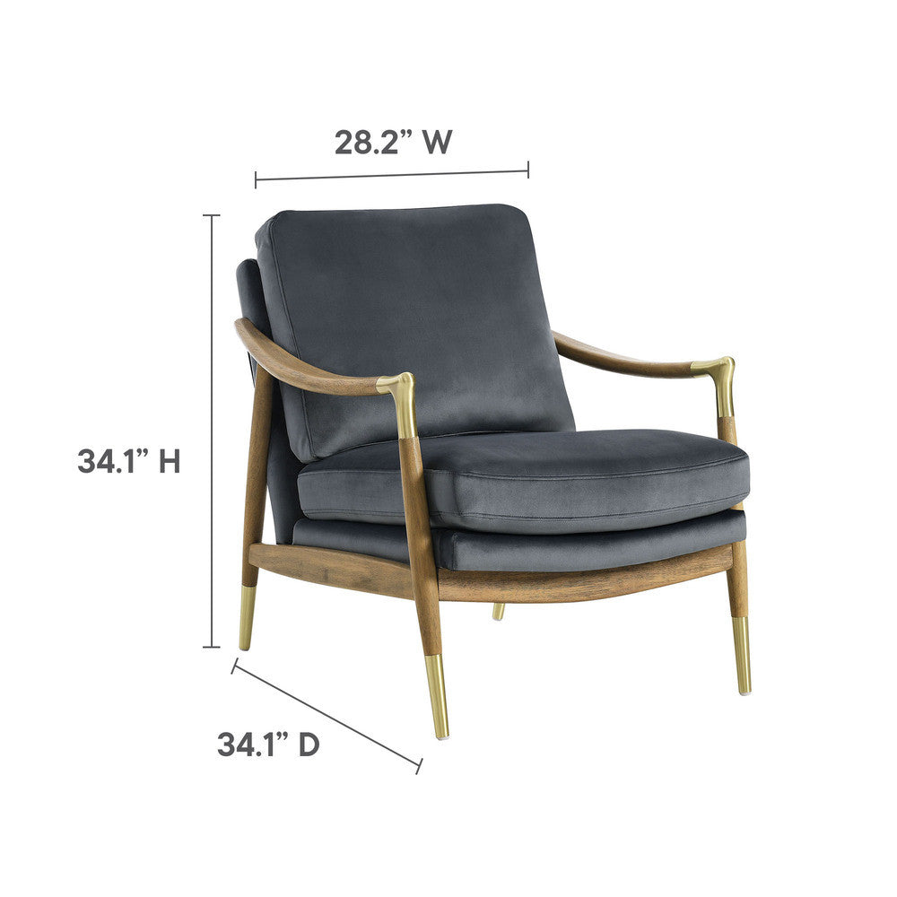 Modway Langford Performance Velvet Accent Armchair by Modway-EEI-7056