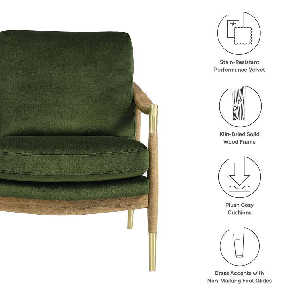 Modway Langford Performance Velvet Accent Armchair by Modway-EEI-7056