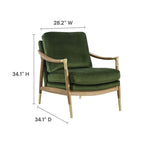 Modway Langford Performance Velvet Accent Armchair by Modway-EEI-7056