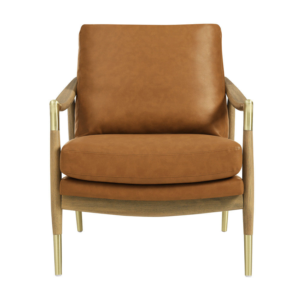 Modway Langford Vegan Leather Accent Armchair by Modway-EEI-7138-TAN-WAL