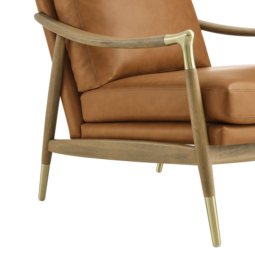 Modway Langford Vegan Leather Accent Armchair by Modway-EEI-7138-TAN-WAL