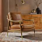 Modway Langford Vegan Leather Accent Armchair by Modway-EEI-7138-TAN-WAL