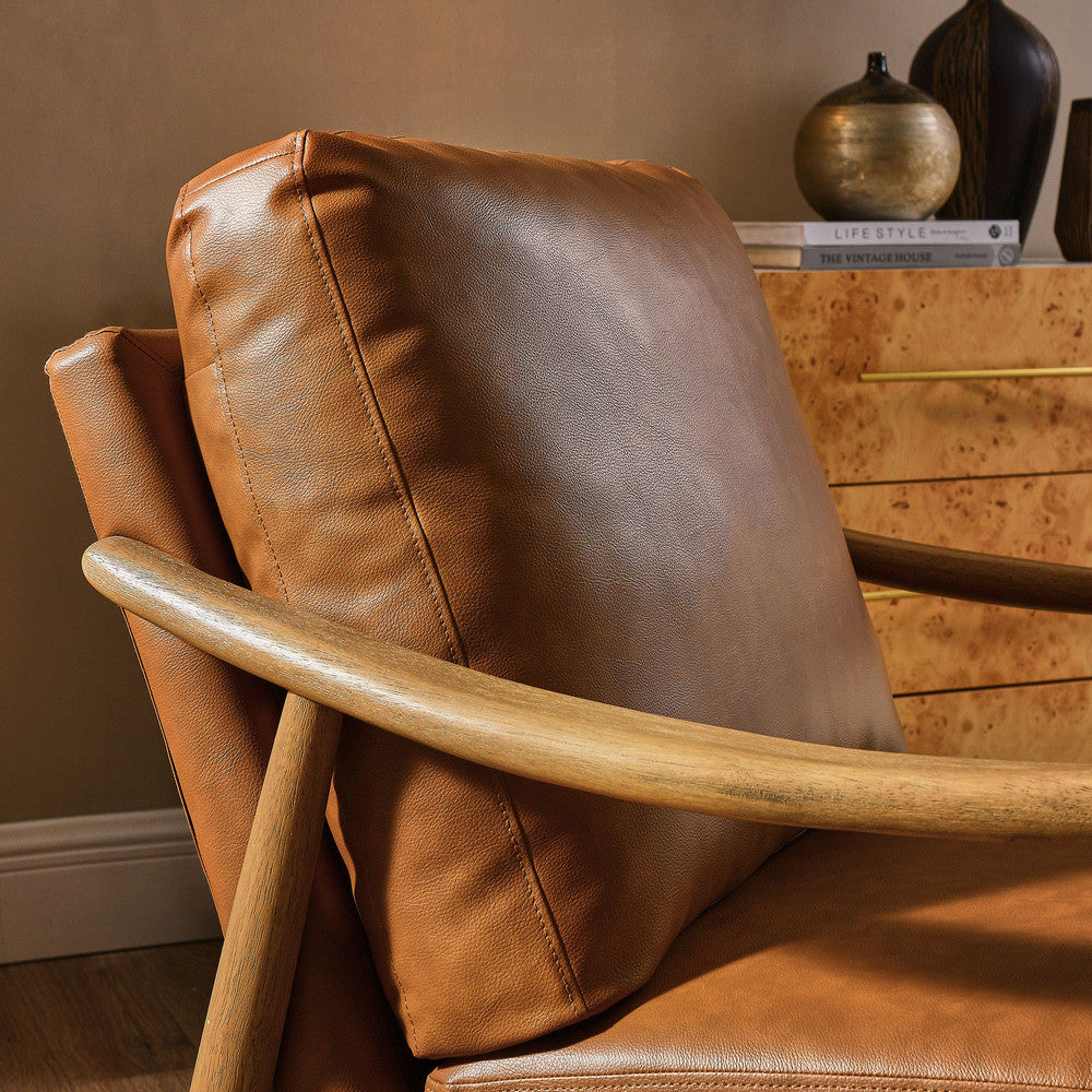 Modway Langford Vegan Leather Accent Armchair by Modway-EEI-7138-TAN-WAL