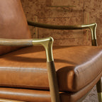 Modway Langford Vegan Leather Accent Armchair by Modway-EEI-7138-TAN-WAL