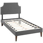 Modway Laura Fabric Twin Platform Bed with Squared Tapered Legs by Modway-MOD-5596-GRY
