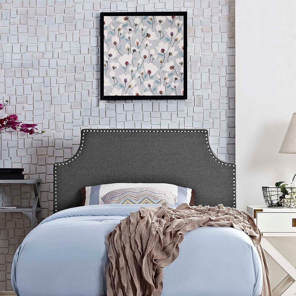 Modway Laura Upholstered Fabric Twin Headboard by Modway-MOD-5390-GRY