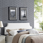 MOD-5391-WHI Laura Upholstered Vinyl Full Headboard by Modway