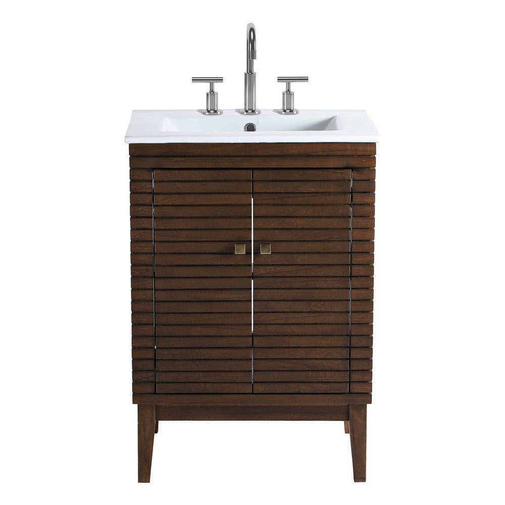 EEI-5114-WAL-WHI Ledger 24" Bathroom Vanity by Modway