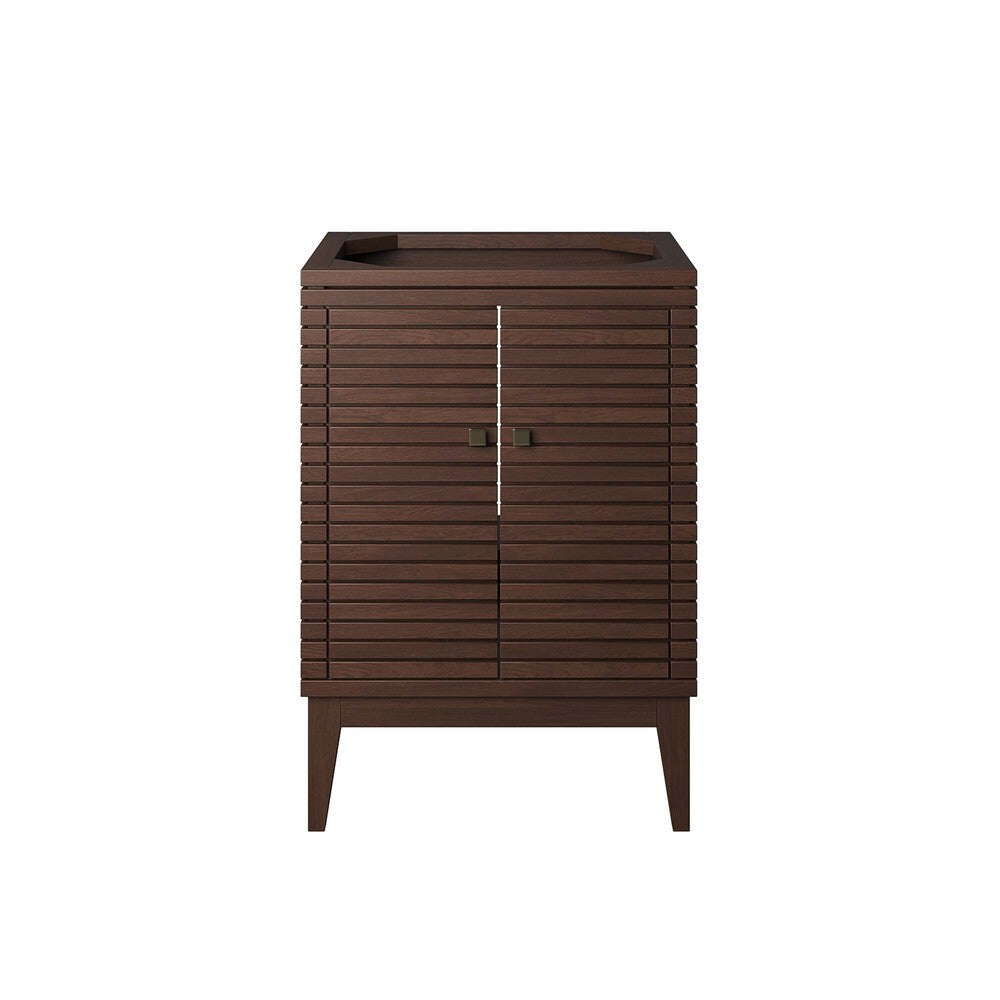 EEI-5088-WAL Ledger 24" Wood Bathroom Vanity Cabinet (Sink Basin Not Included) by Modway