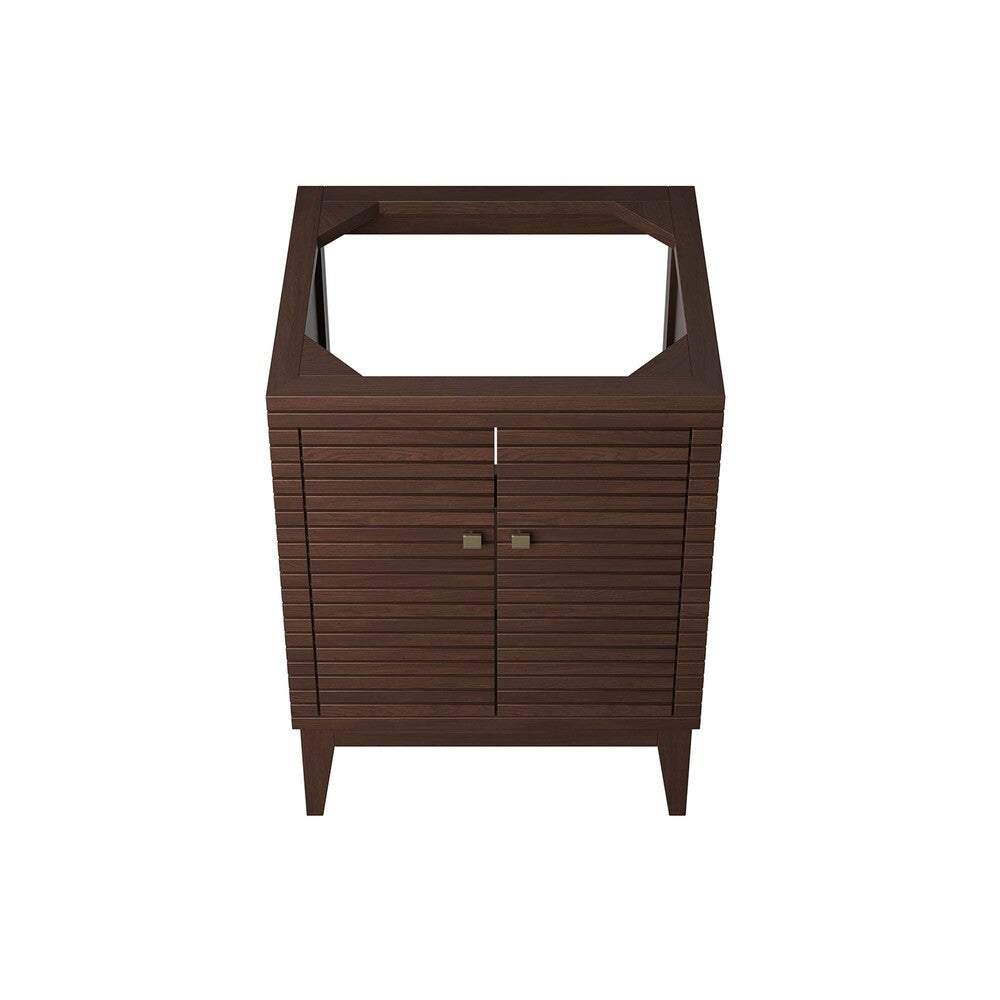 EEI-5088-WAL Ledger 24" Wood Bathroom Vanity Cabinet (Sink Basin Not Included) by Modway
