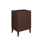 EEI-5088-WAL Ledger 24" Wood Bathroom Vanity Cabinet (Sink Basin Not Included) by Modway
