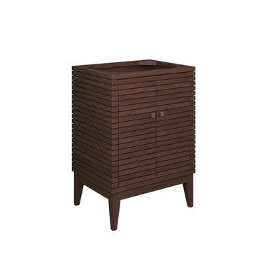 Modway EEI-5088-WAL Ledger 24" Wood Bathroom Vanity Cabinet (Sink Basin Not Included) Walnut
