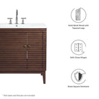 EEI-5089-WAL Ledger 36" Wood Bathroom Vanity Cabinet (Sink Basin Not Included) by Modway