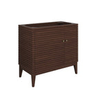EEI-5089-WAL Ledger 36" Wood Bathroom Vanity Cabinet (Sink Basin Not Included) by Modway
