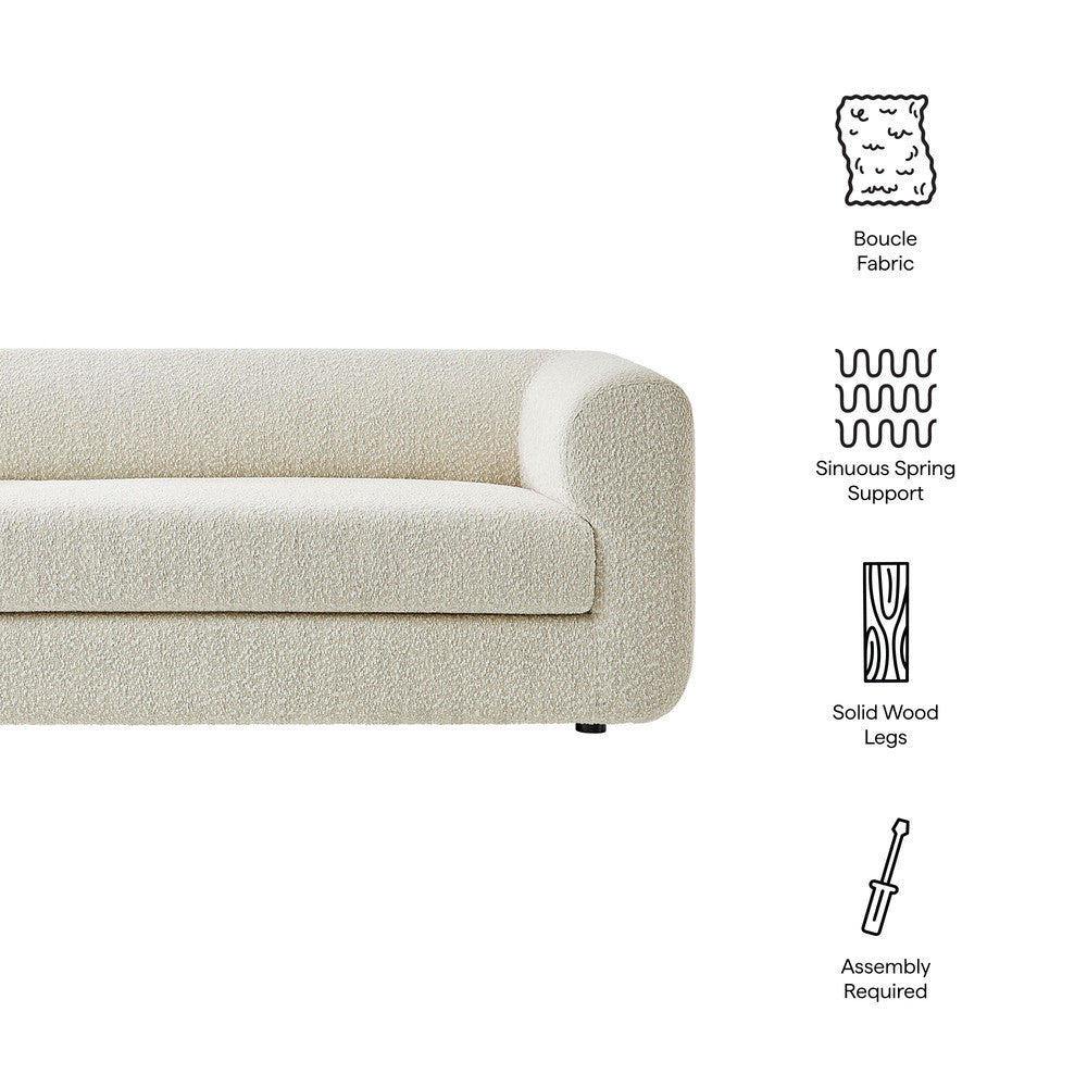 Modway Leif 89" Boucle Upholstered Sofa by Modway-EEI-7280-PRL