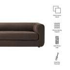 Modway Leif 89" Performance Velvet Upholstered Sofa by Modway-EEI-7281