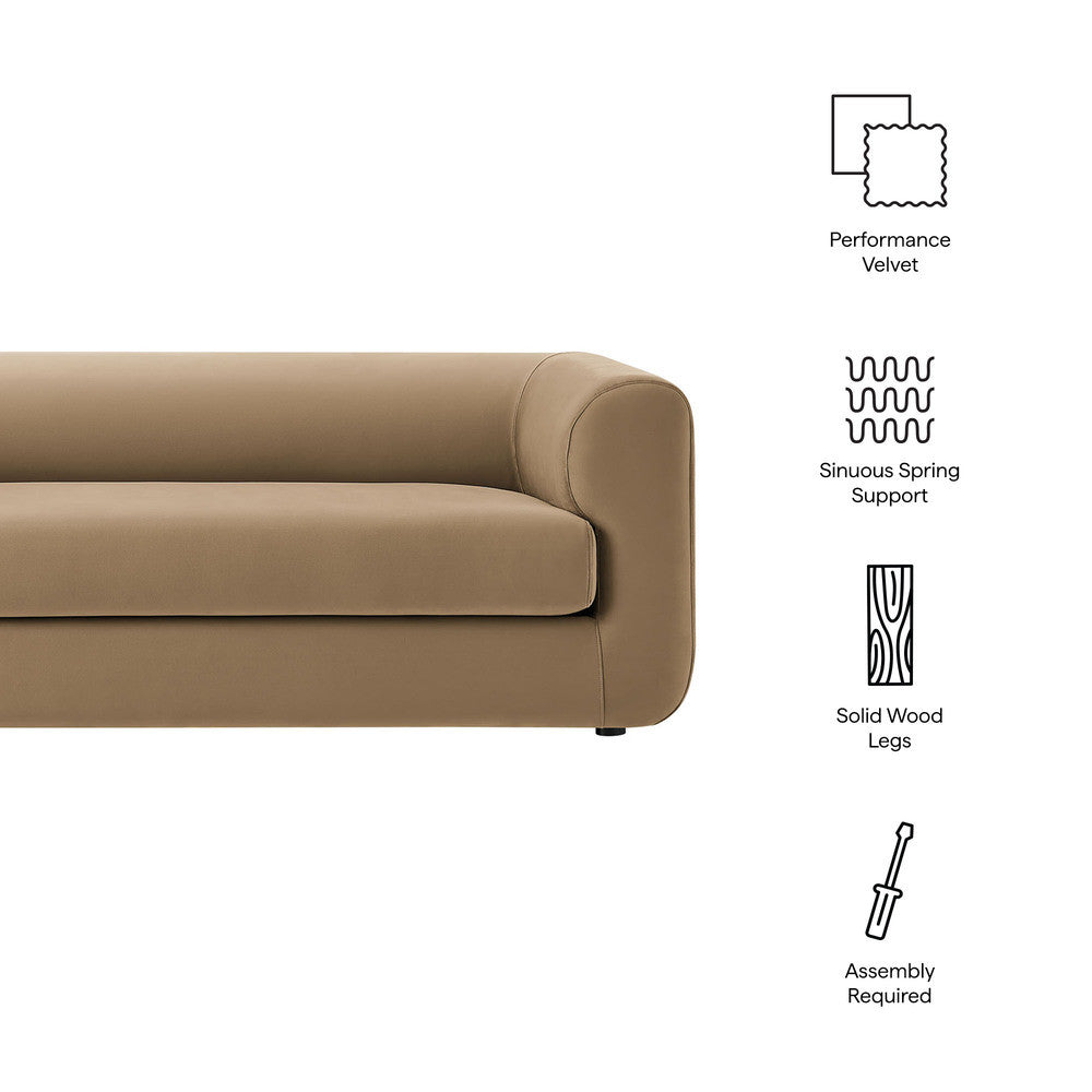 Modway Leif 89" Performance Velvet Upholstered Sofa by Modway-EEI-7281