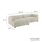 EEI-6868 Liana Left-Facing Upholstered Fabric Modular Sofa with Chaise by Modway