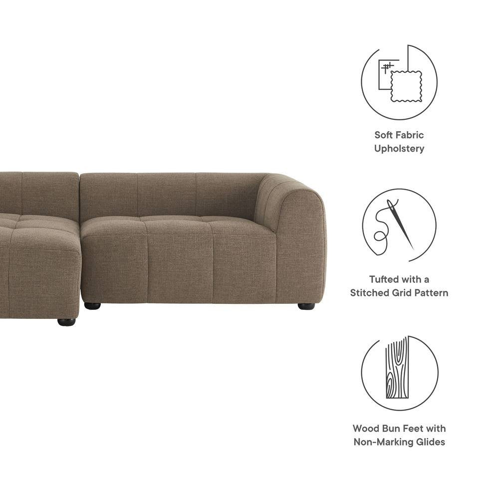 EEI-6868 Liana Left-Facing Upholstered Fabric Modular Sofa with Chaise by Modway